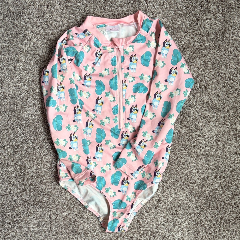 Zara girls rashguard swimsuit